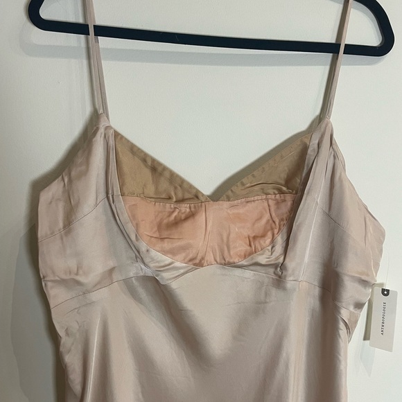 By Anthropologie Colorblock Satin Slip Dress NWT - Picture 9 of 12